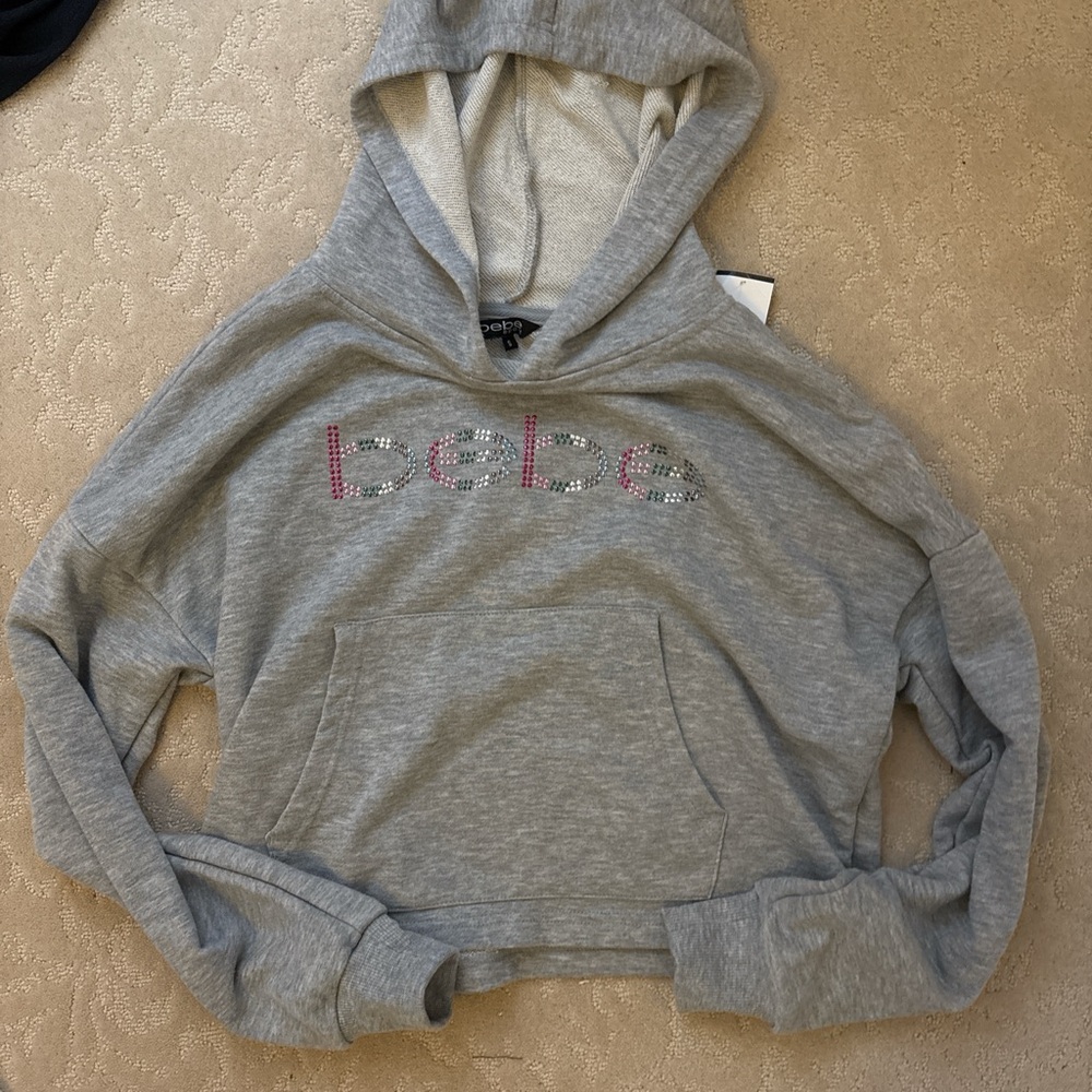 Bebe Gray Women's Hoodie Sweater